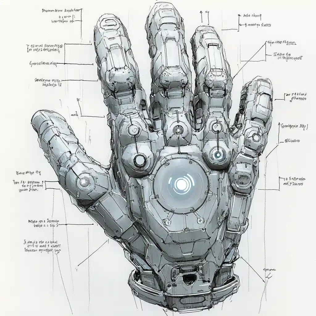Smart Glove Engineering Blueprint Midjourney提示词