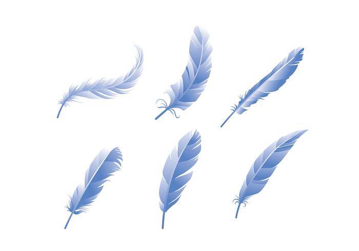 Pluma蓝色免费矢量