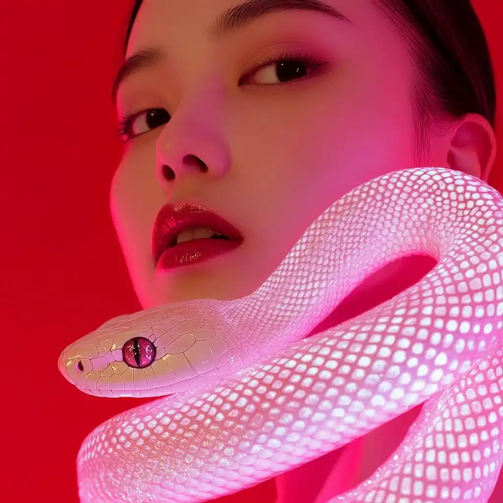 Surrealist Snake Embrace Midjourney提示词
