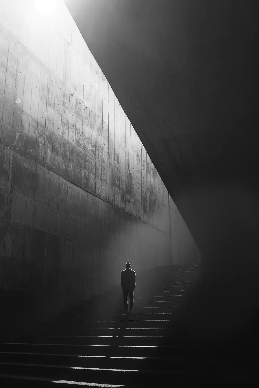 Gigantic Brutalist Wall Midjourney提示词