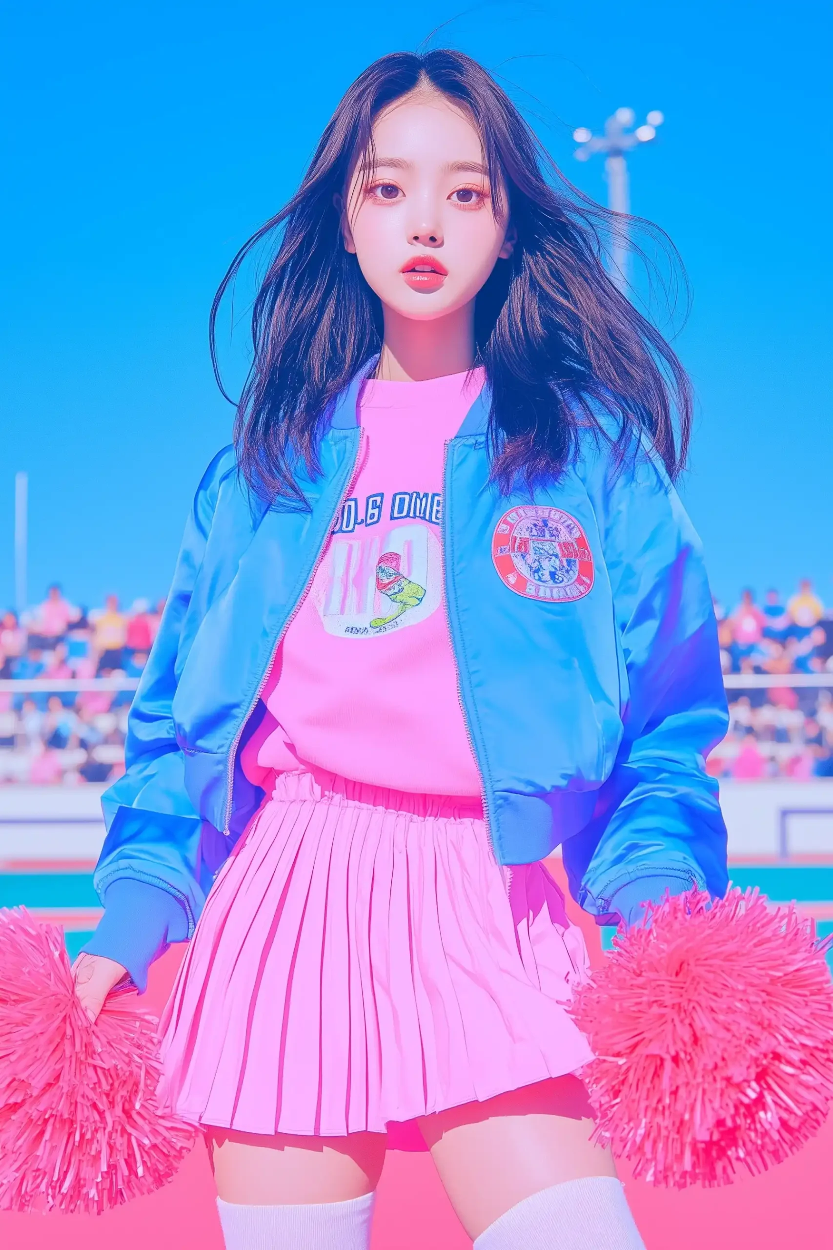Cheerleader Photoshoot in Action Midjourney提示词