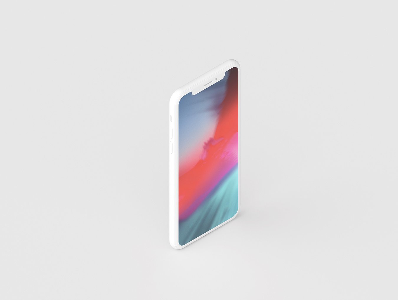 适用于Photoshop的Clay iPhone X Mockup。，Minimal Clay iPhone X.