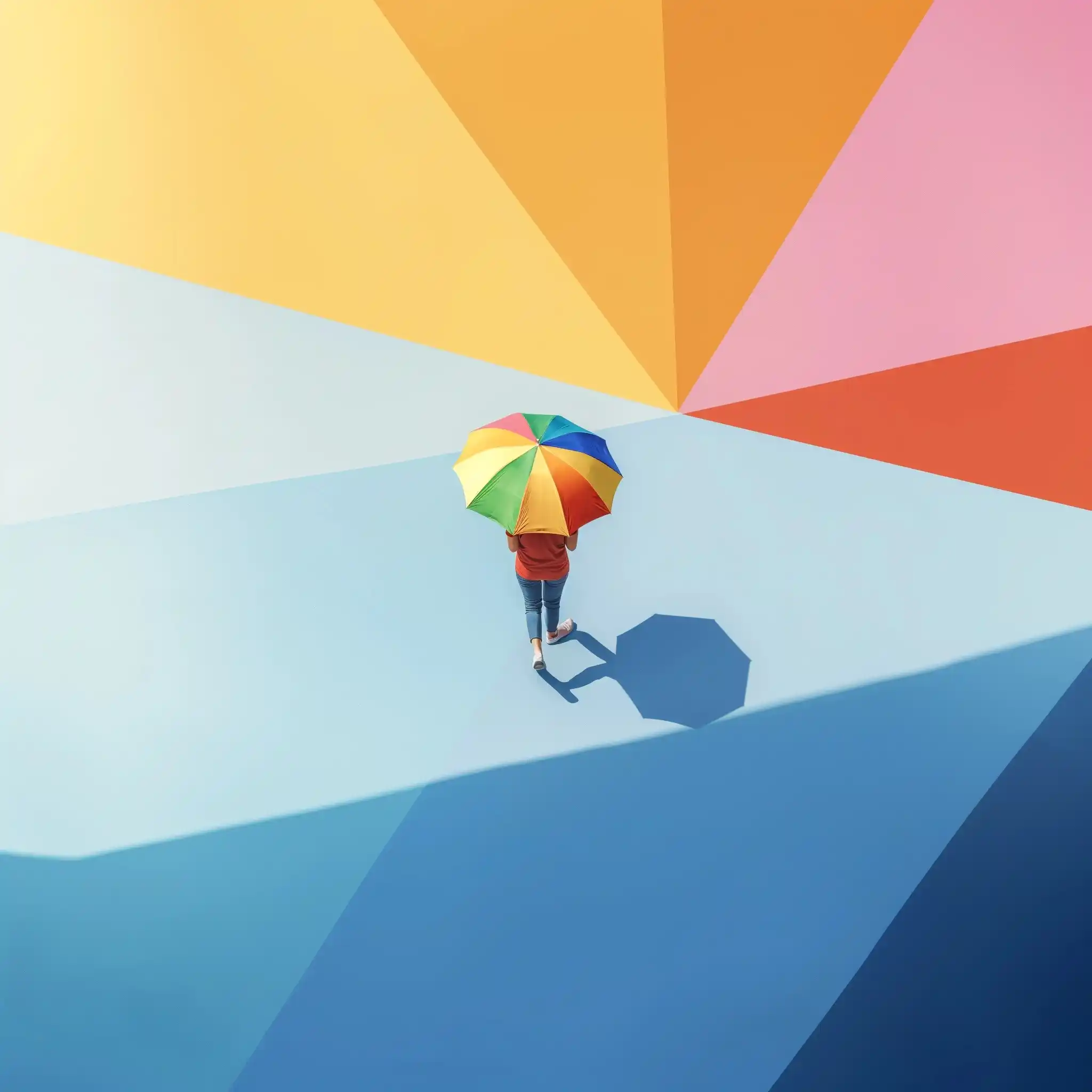 Minimalist Umbrella Walker Midjourney 提示词生成效果