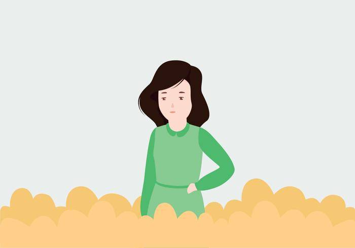 女孩插画矢量