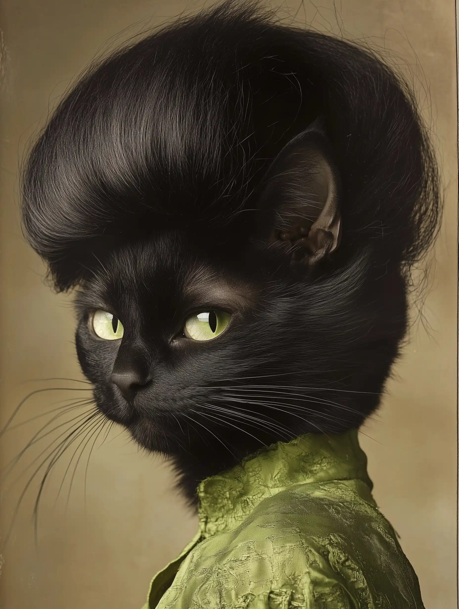 Anthropomorphic Cat Yearbook Photo Midjourney提示词