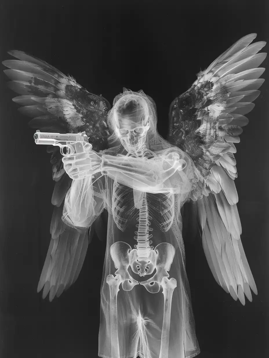 Realistic Angel X-Ray Gun Midjourney提示词