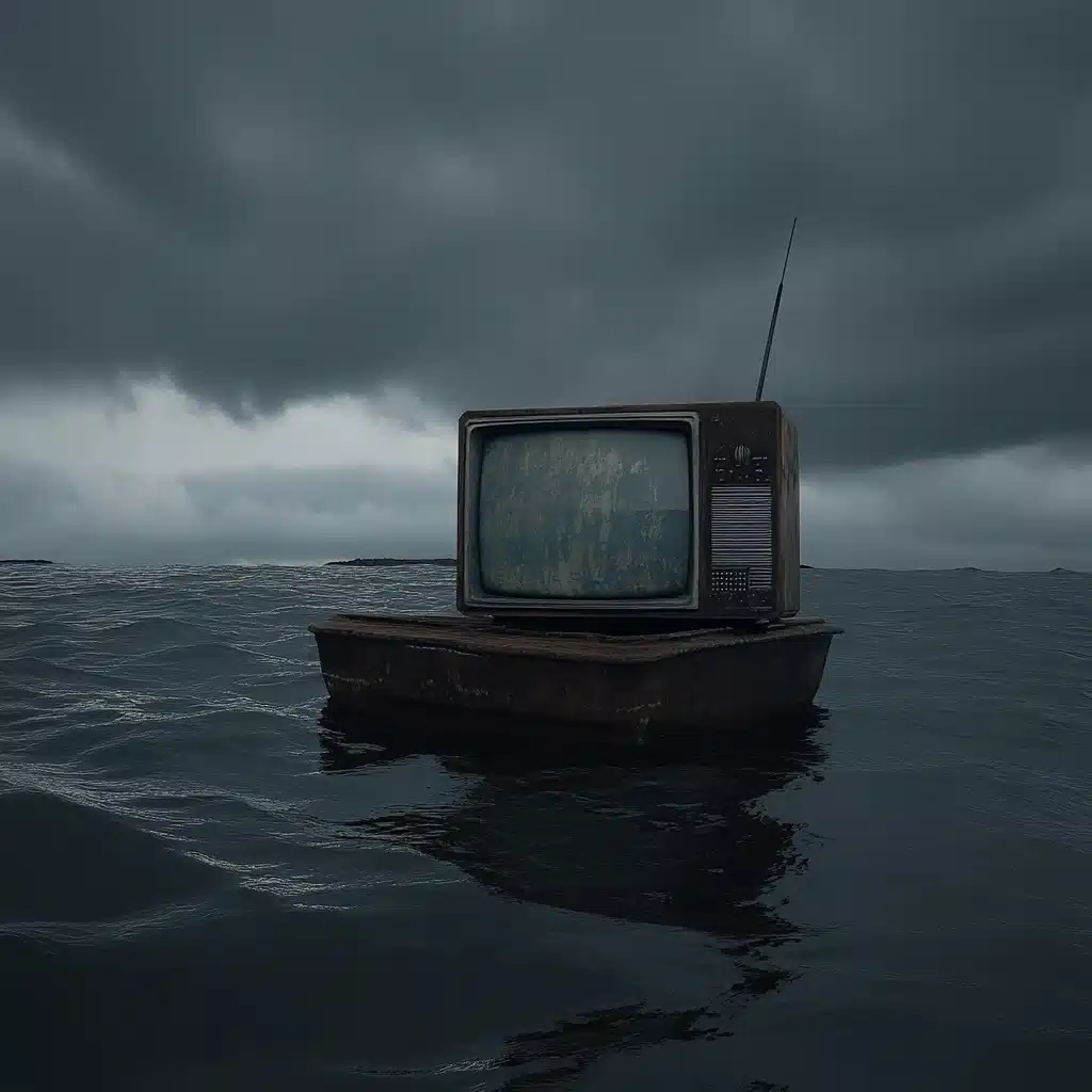 Vintage TV in Boat Midjourney提示词