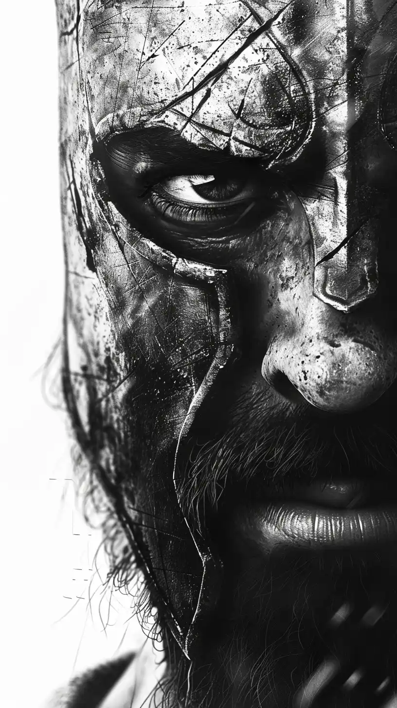 Spartan Hyper-Realism Portrait Midjourney提示词