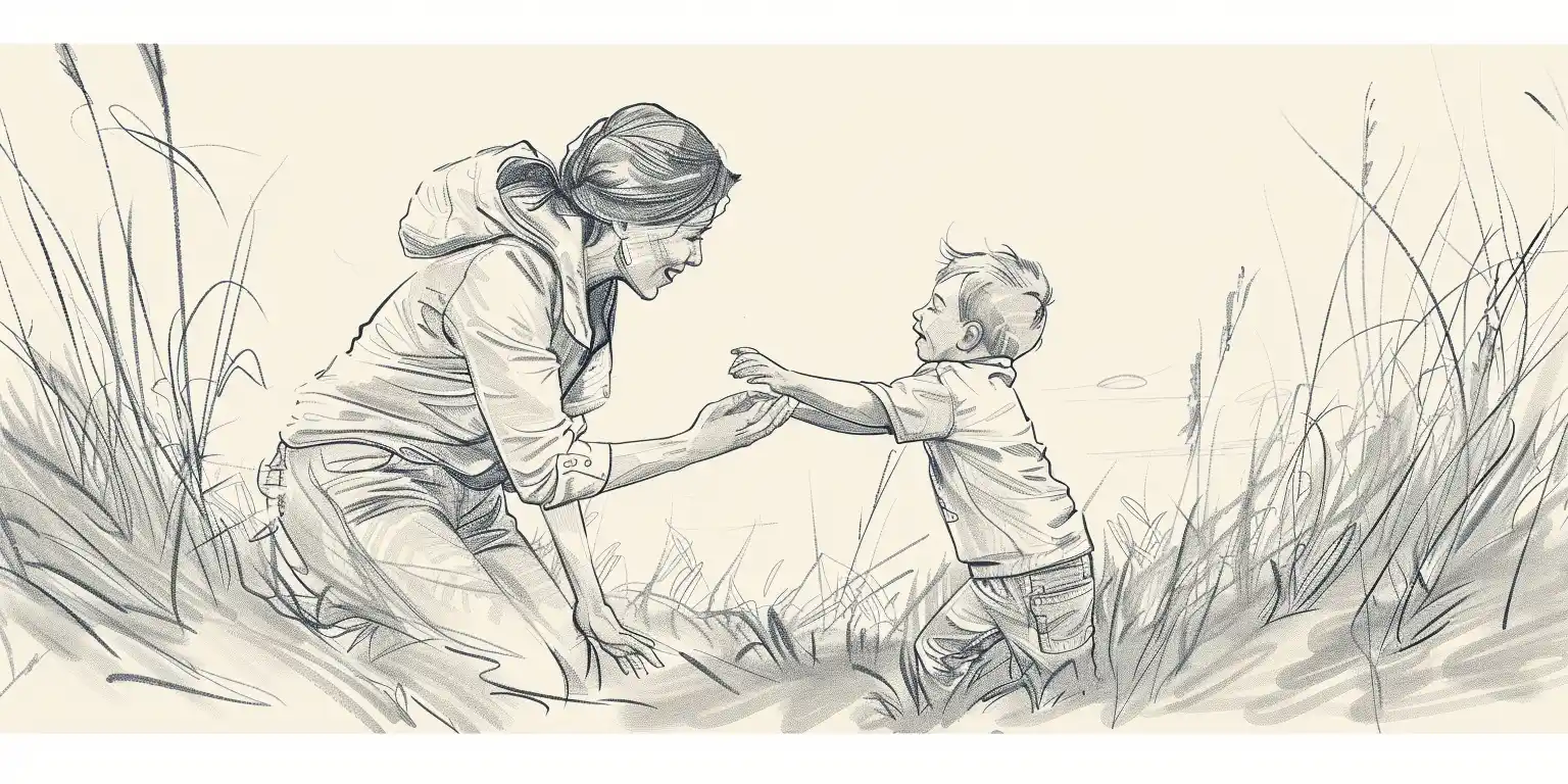 Playful Mother and Child Midjourney提示词