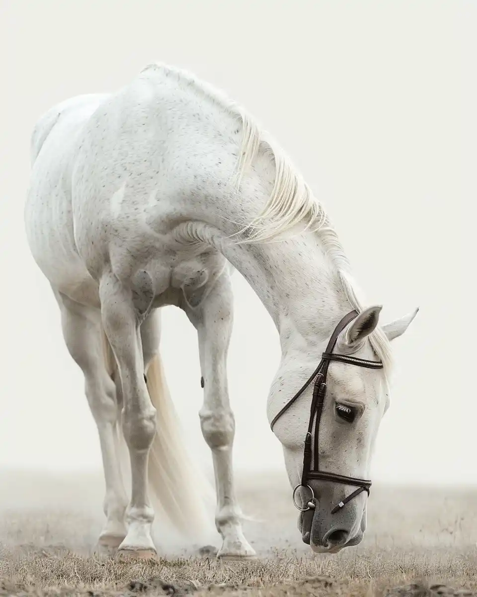 White Horse Minimalist Art Midjourney提示词