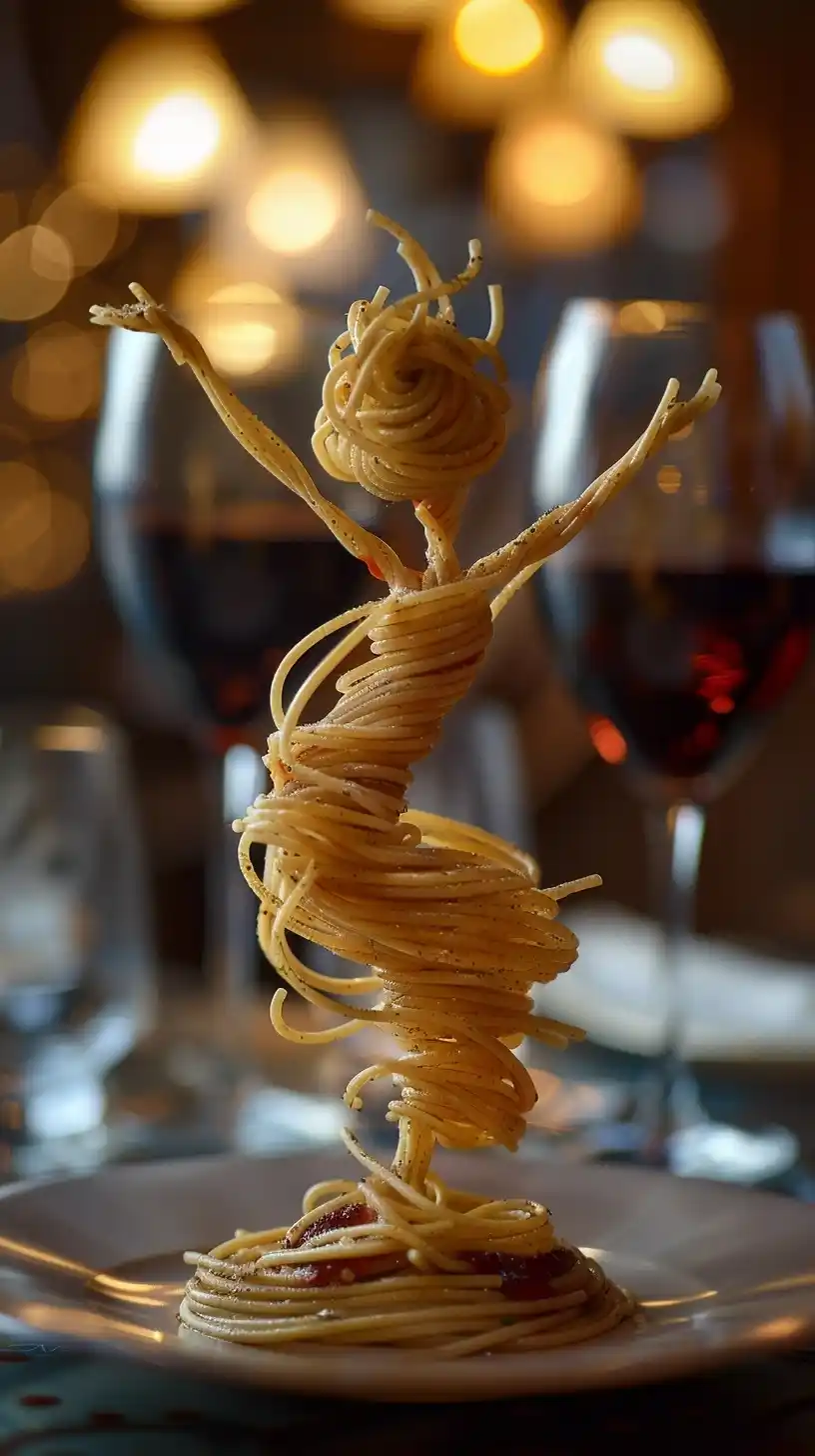 Spaghetti Dancer Kitchen Setting Midjourney提示词
