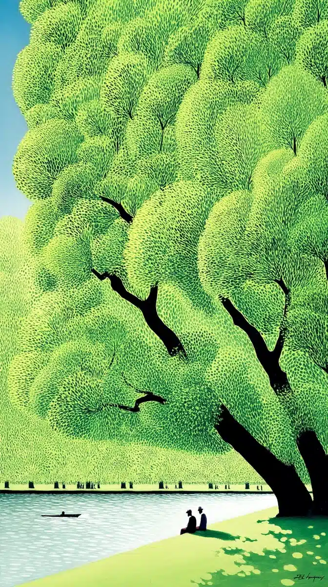 Sargent-Style Tree Canopy Midjourney提示词