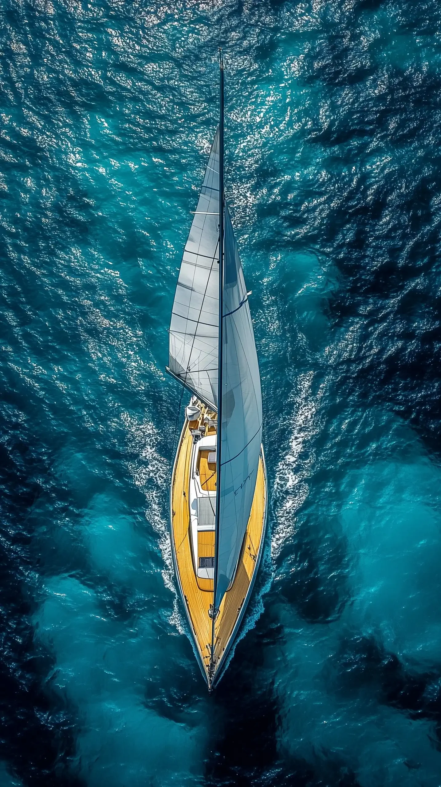 Regatta Yacht Aerial View Midjourney提示词
