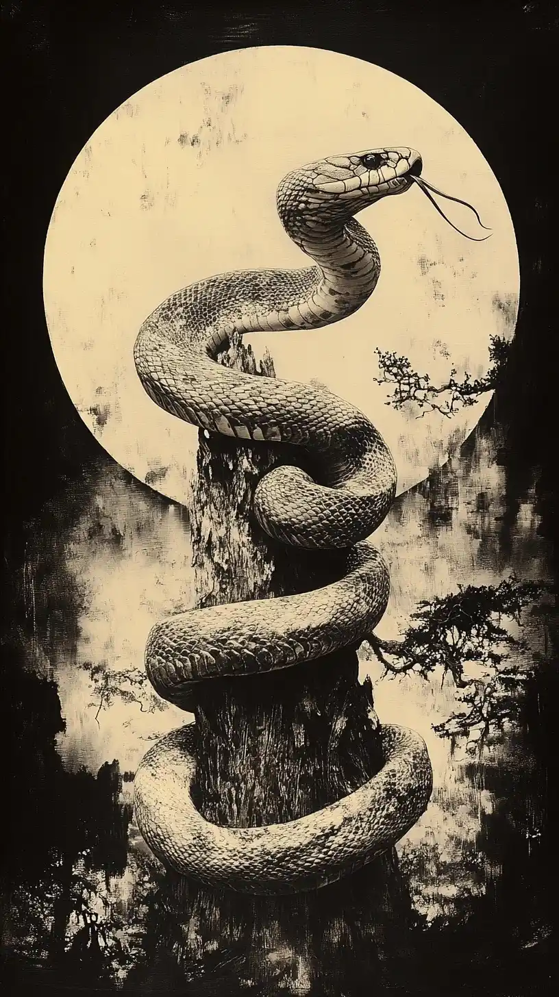 Zen Circle Snake Symbol Midjourney 提示词生成效果