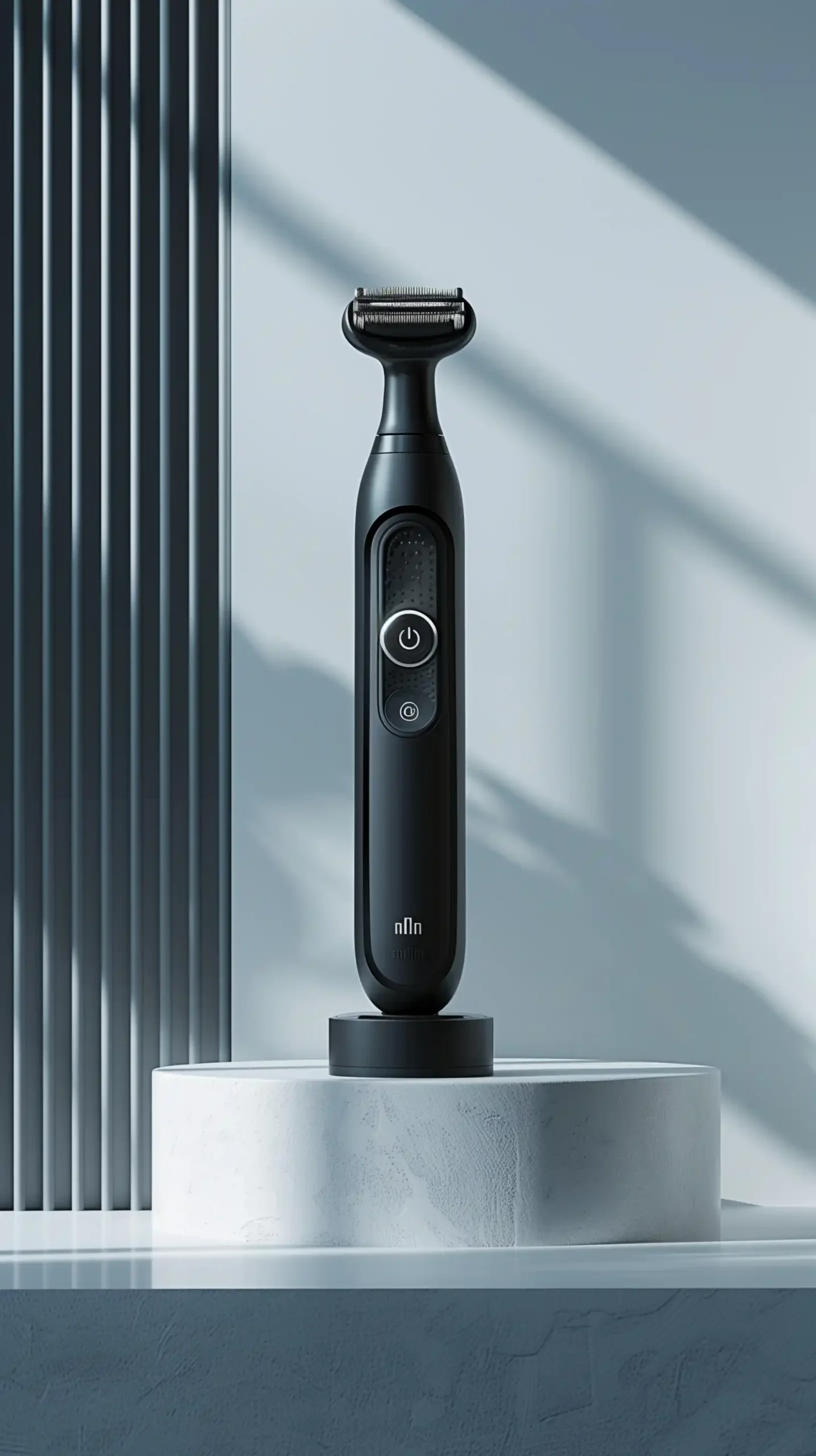 Futuristic Shaver on Stripes Midjourney提示词