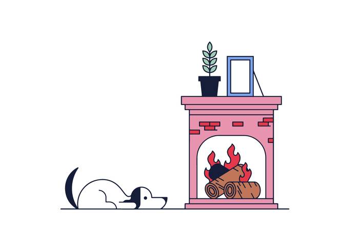 免费的烟囱火矢量