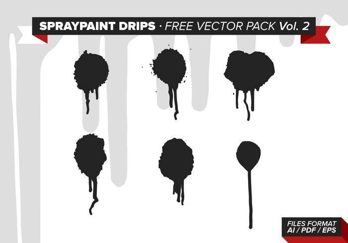 Spraypaint Drips免费矢量包Vol。 2