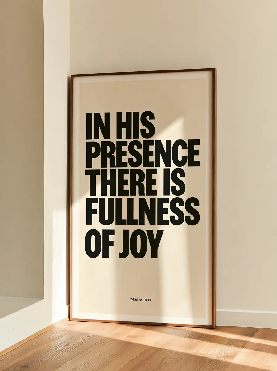 Framed Christian Typography Print Midjourney提示词