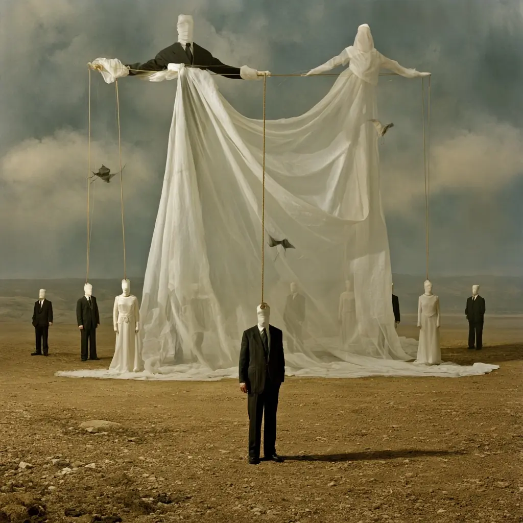Corporate Veil Conceptual Illustration Midjourney提示词