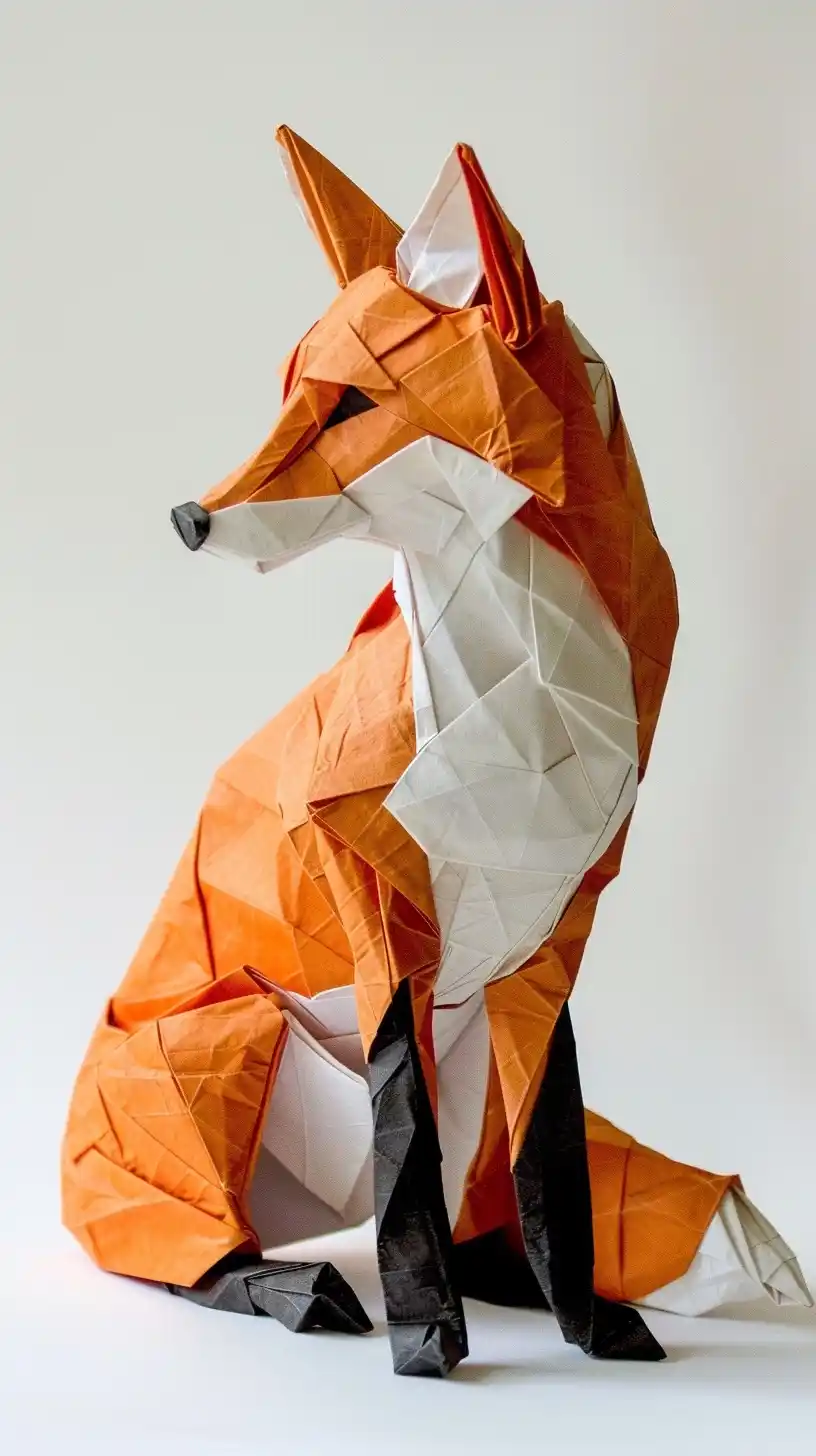 Origami Fox in AR Midjourney提示词
