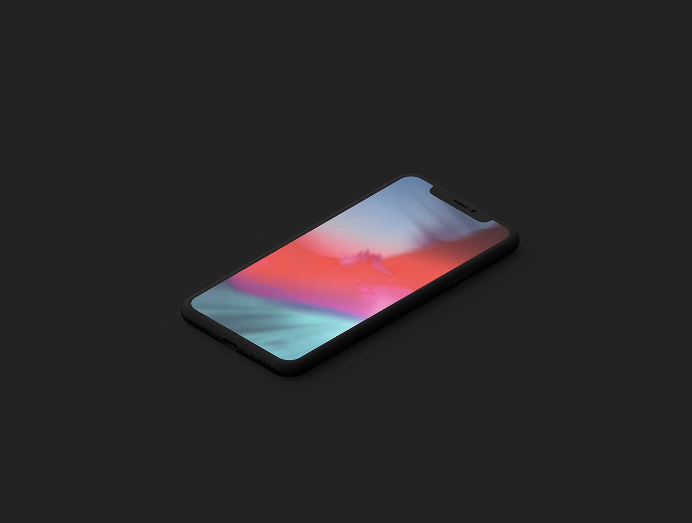 适用于Photoshop的Clay iPhone X Mockup。，Minimal Clay iPhone X.