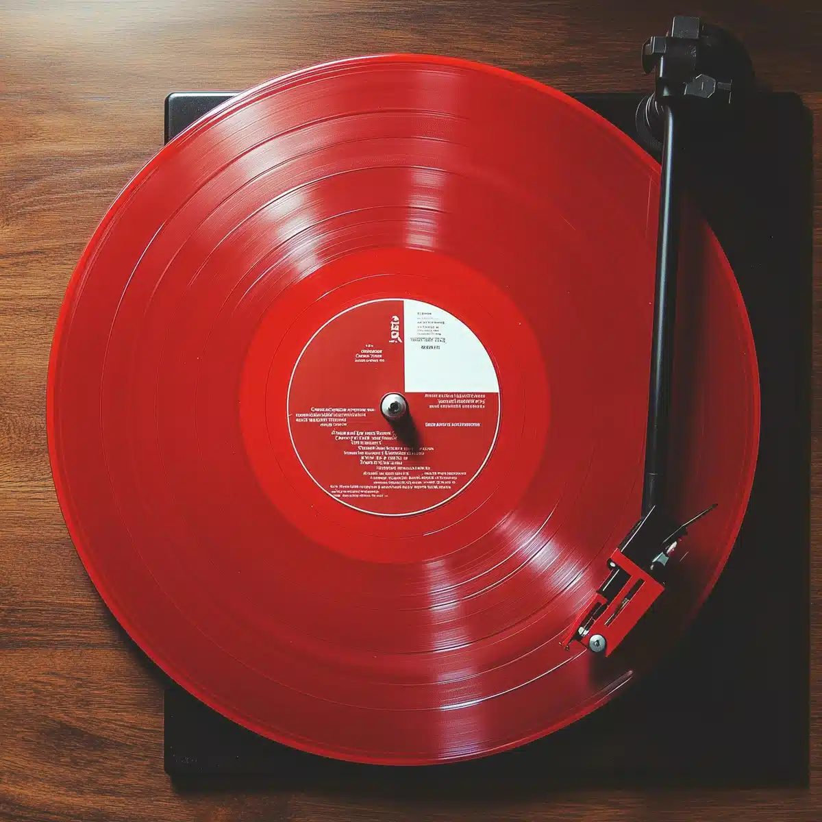 Vinyl Record from Above Midjourney提示词
