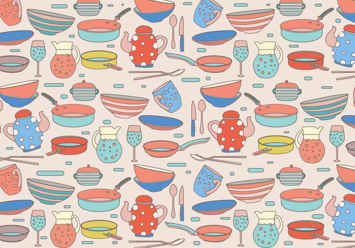 Cocina图案炫彩矢量