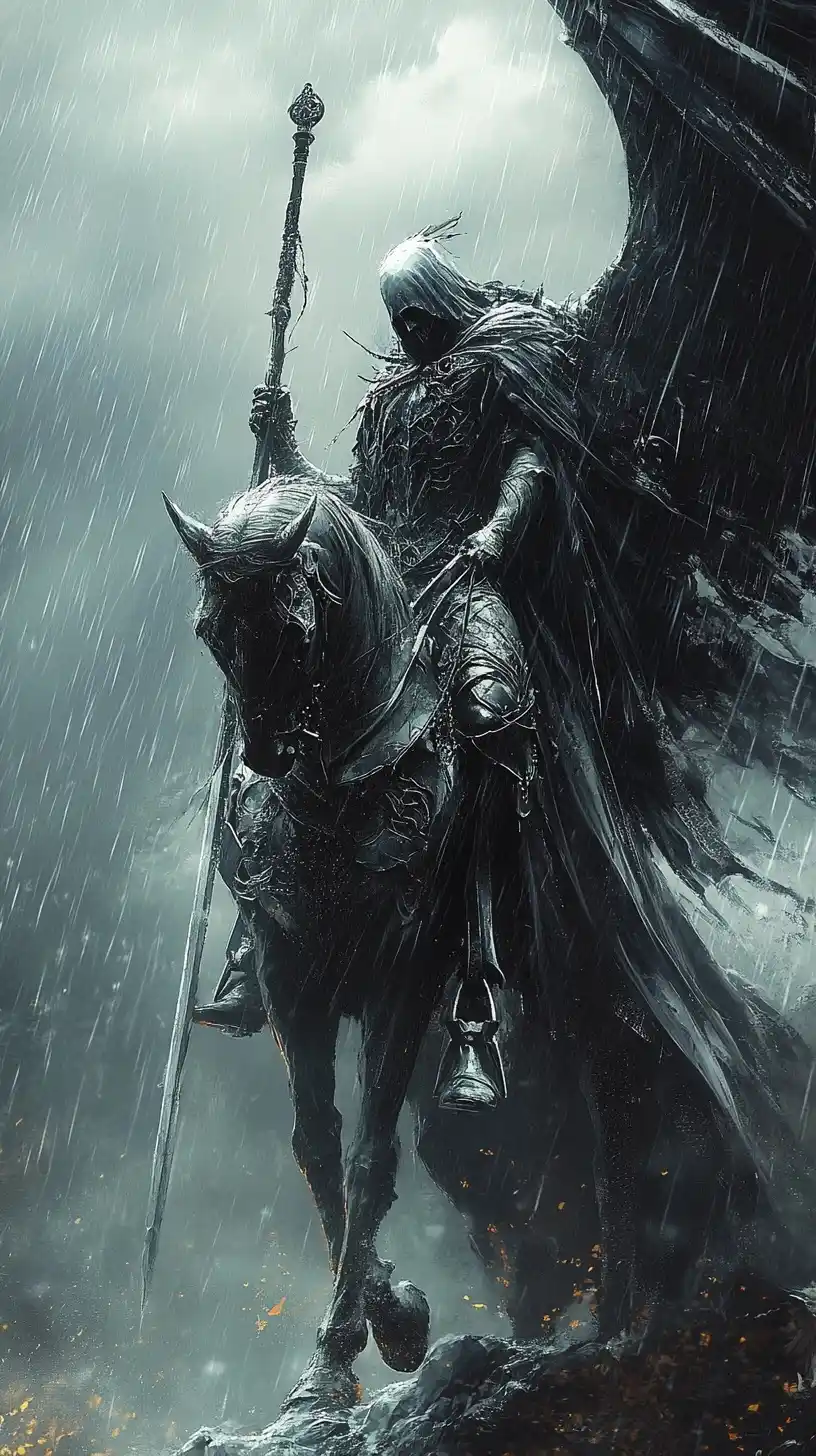 Grim Reaper Fantasy Illustration Midjourney提示词