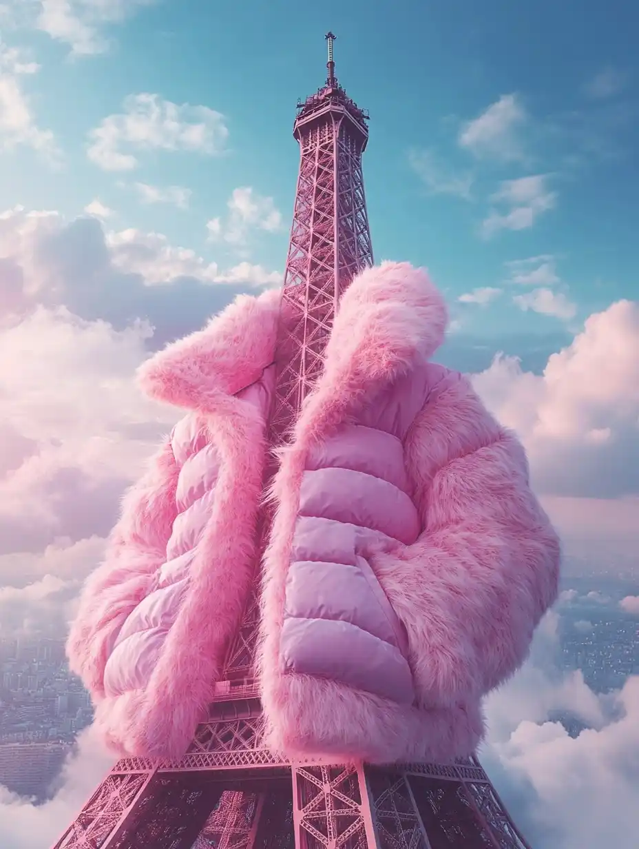 Surreal Eiffel Tower Jacket Midjourney提示词