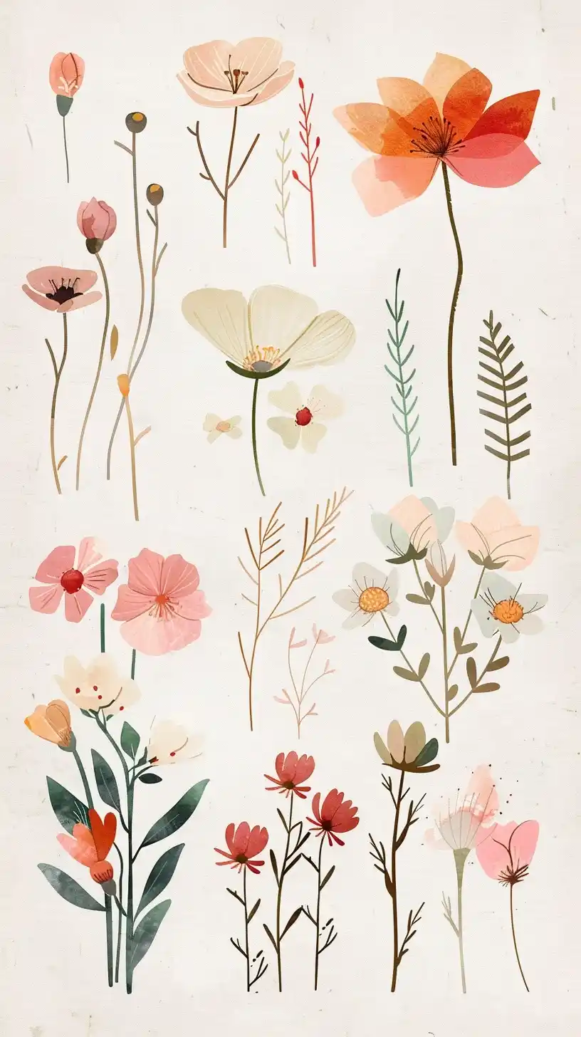 Vintage Cottage Watercolor Clipart Midjourney提示词