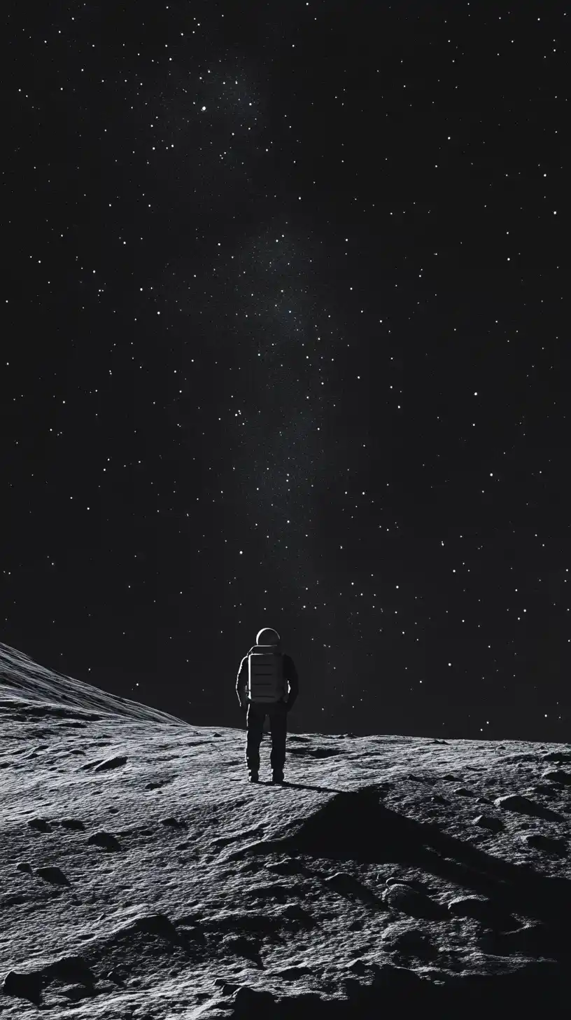 Astronaut on Moon Cosmic View Midjourney 提示词生成效果