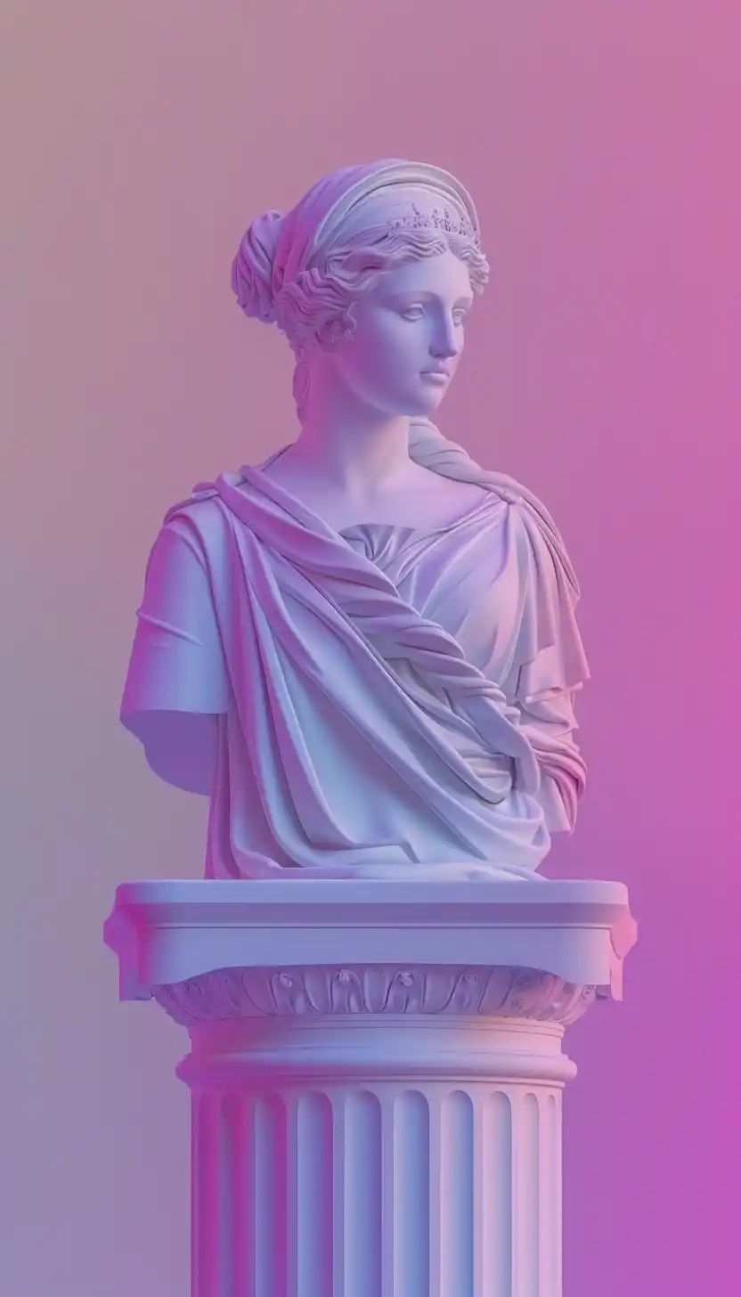 Pastel Renaissance Woman Sculpture Midjourney提示词