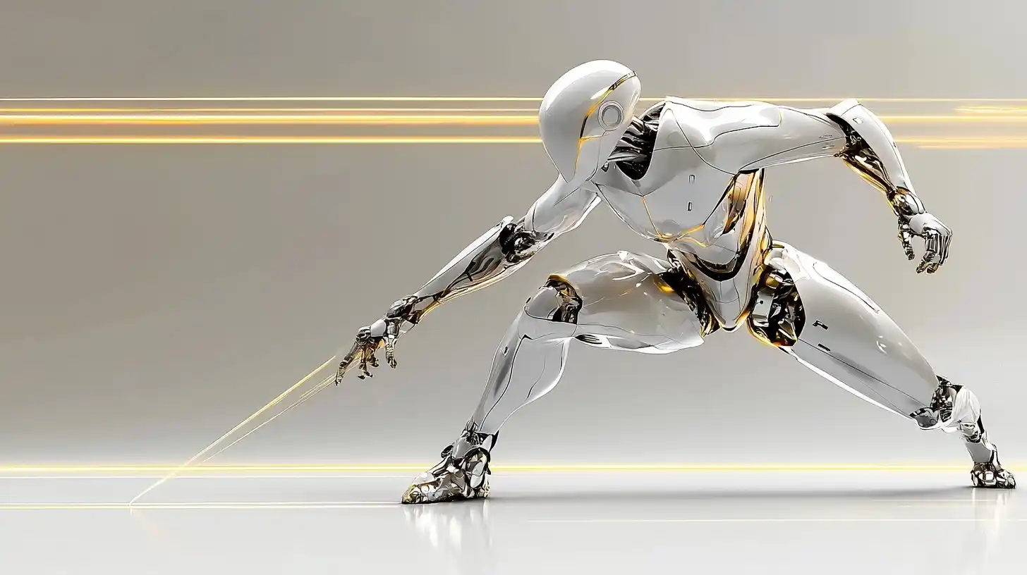 Futuristic Metallic Motion Figure Midjourney提示词