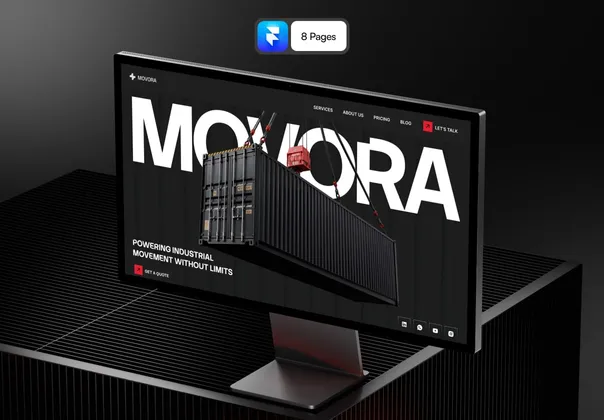 物流公司Framer模板（Movora），Movora - Logistics Company Framer Template