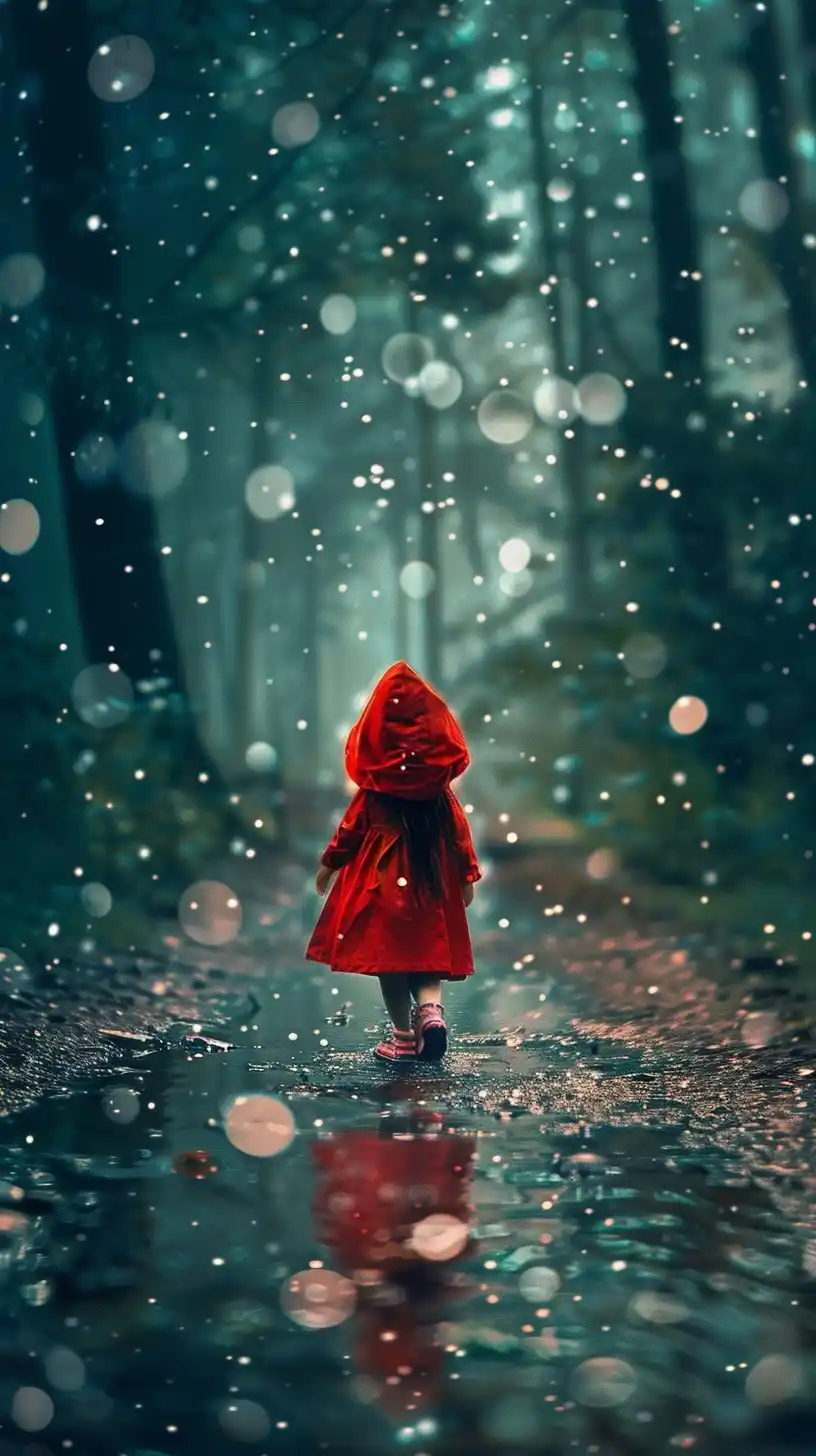 Doll in Raincoat Pop Art Midjourney提示词