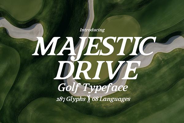 Majestic Drive Golf Typeface