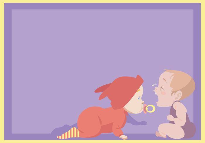 爬行的婴孩和哭泣的婴孩传染媒介