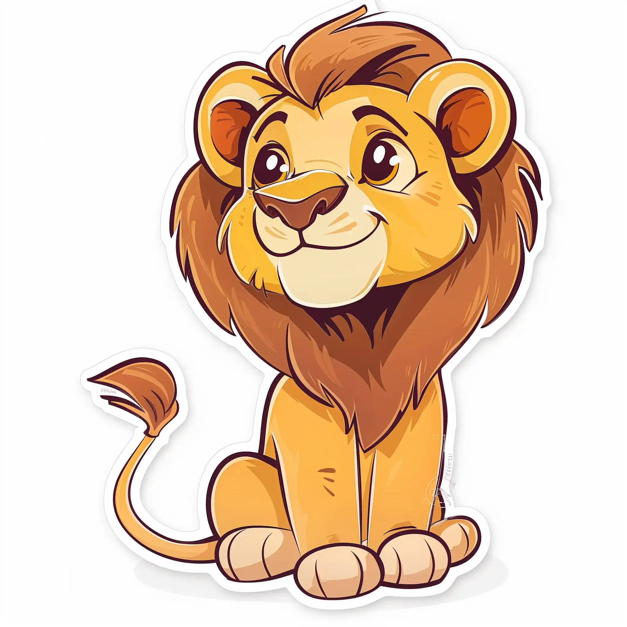 Courageous Lion Sticker Set Midjourney提示词