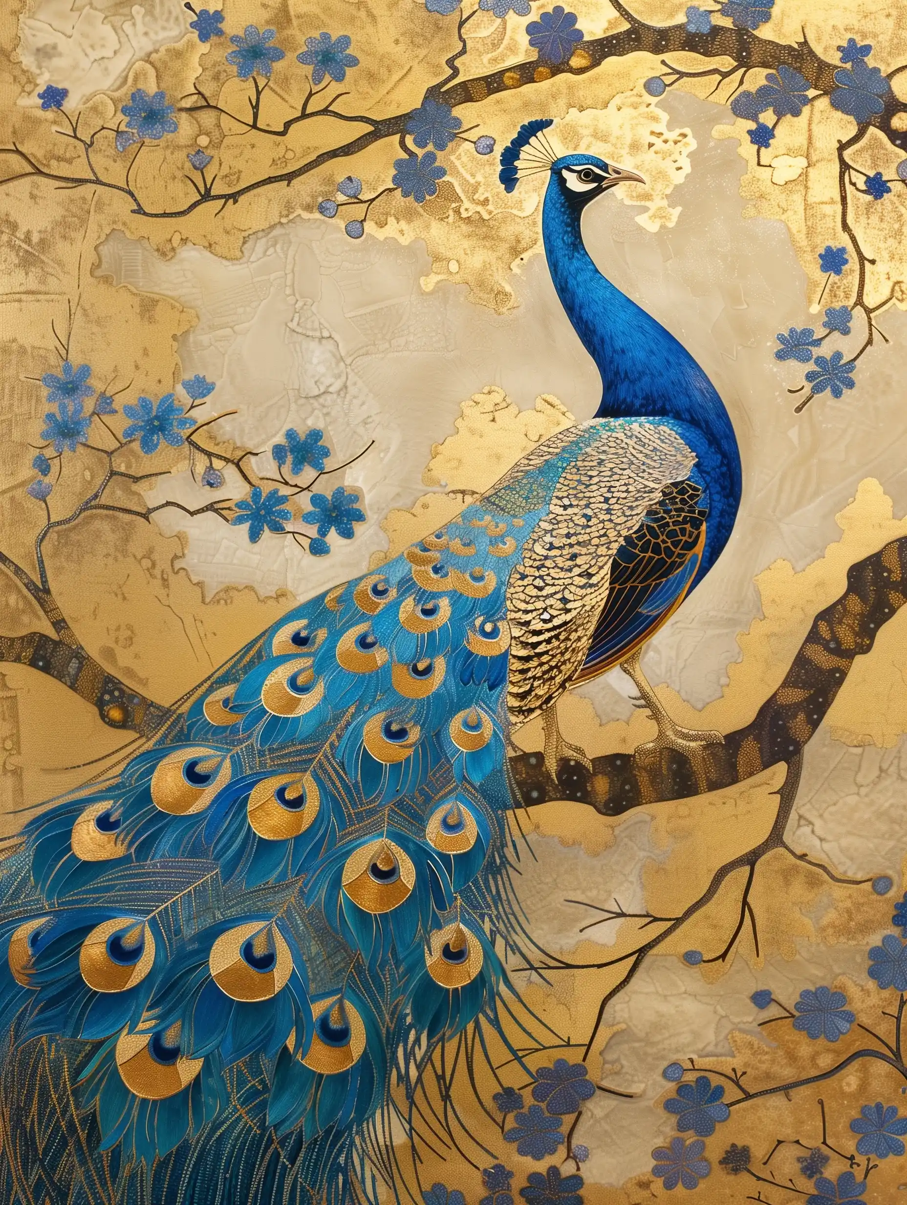 Silk Peacock Cloisonne Midjourney提示词