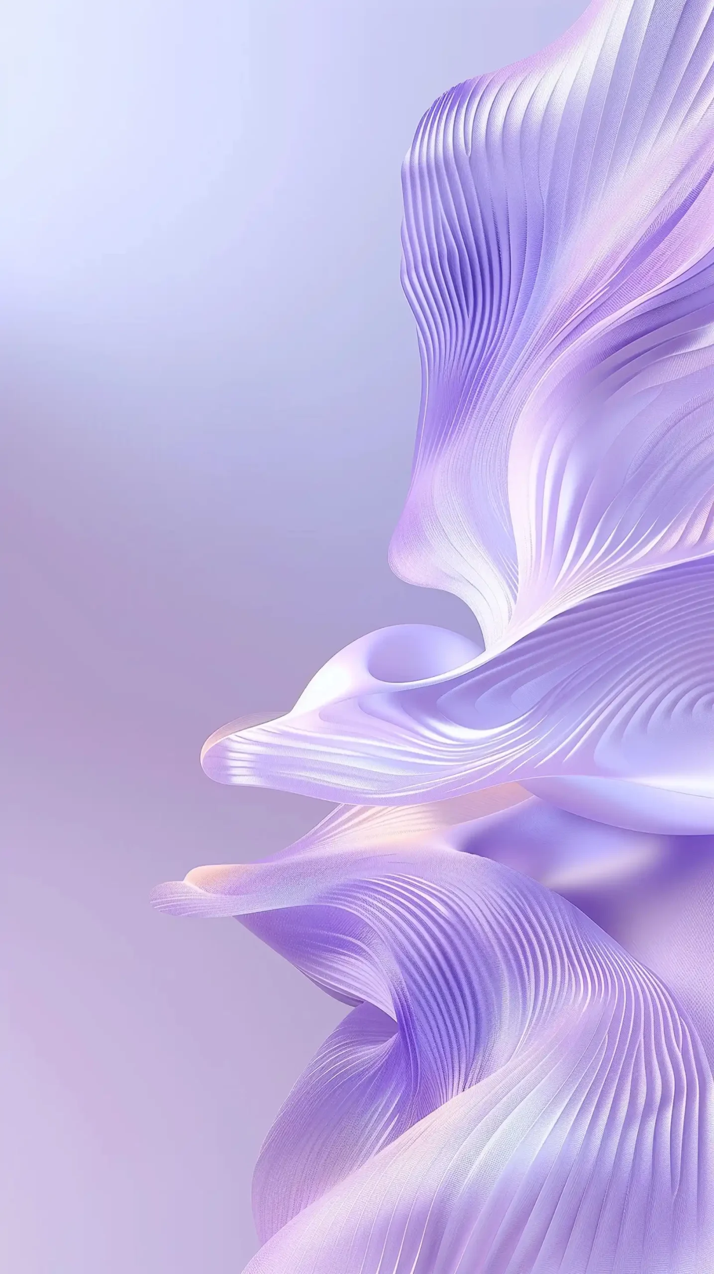 3D Abstract Purple Waves Midjourney提示词