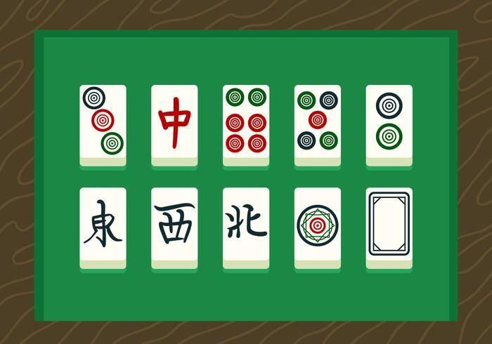 麻将矢量卡