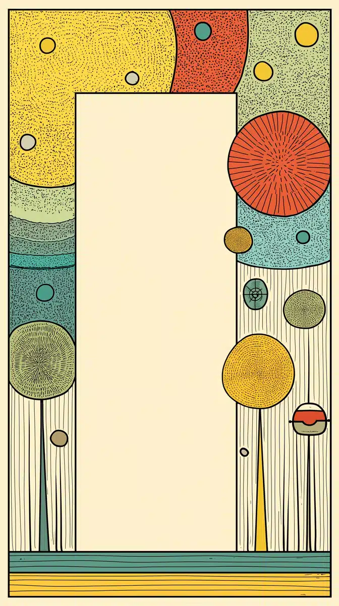 Retro Googie Stationery Border Midjourney提示词