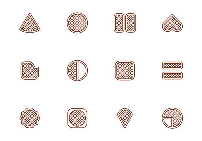 矢量免费华夫饼干插图