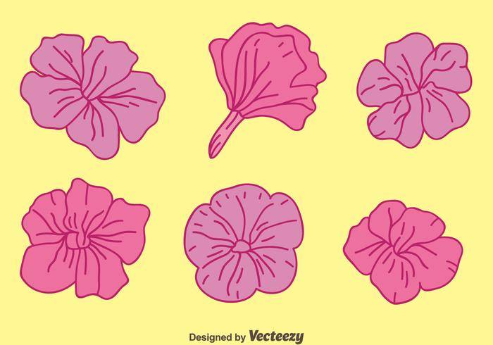 紫色矮牵牛花矢量