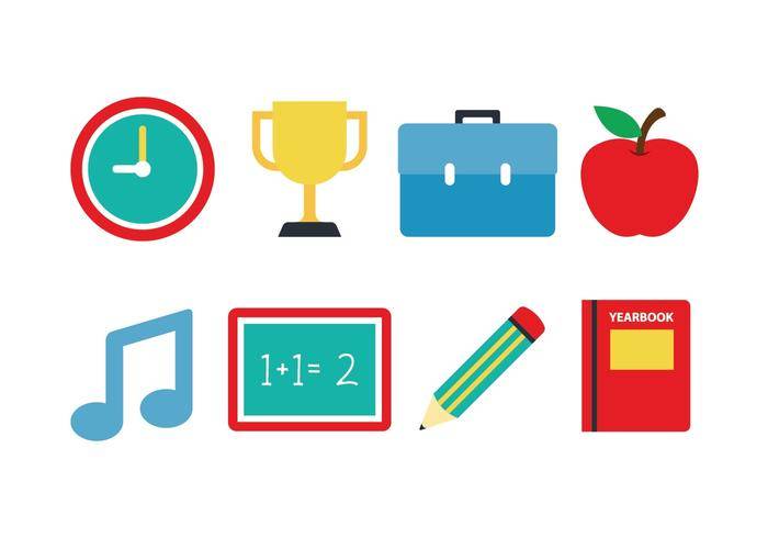 免费学校平面图标集