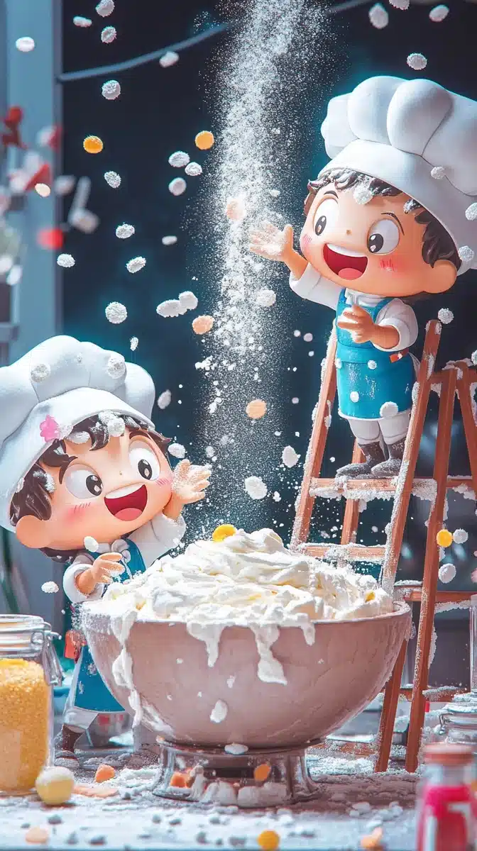 Chef Men Kneading Dough Midjourney提示词