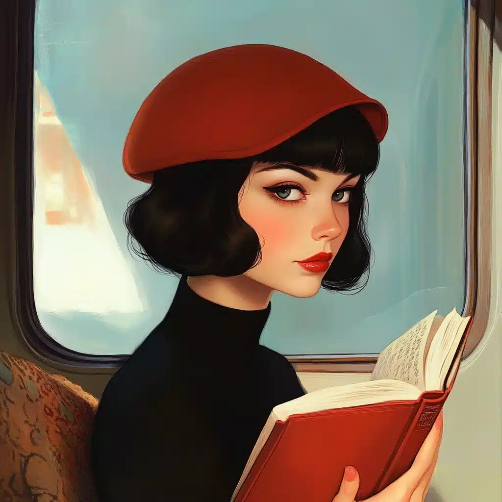 Belle poque Woman Reading Midjourney提示词