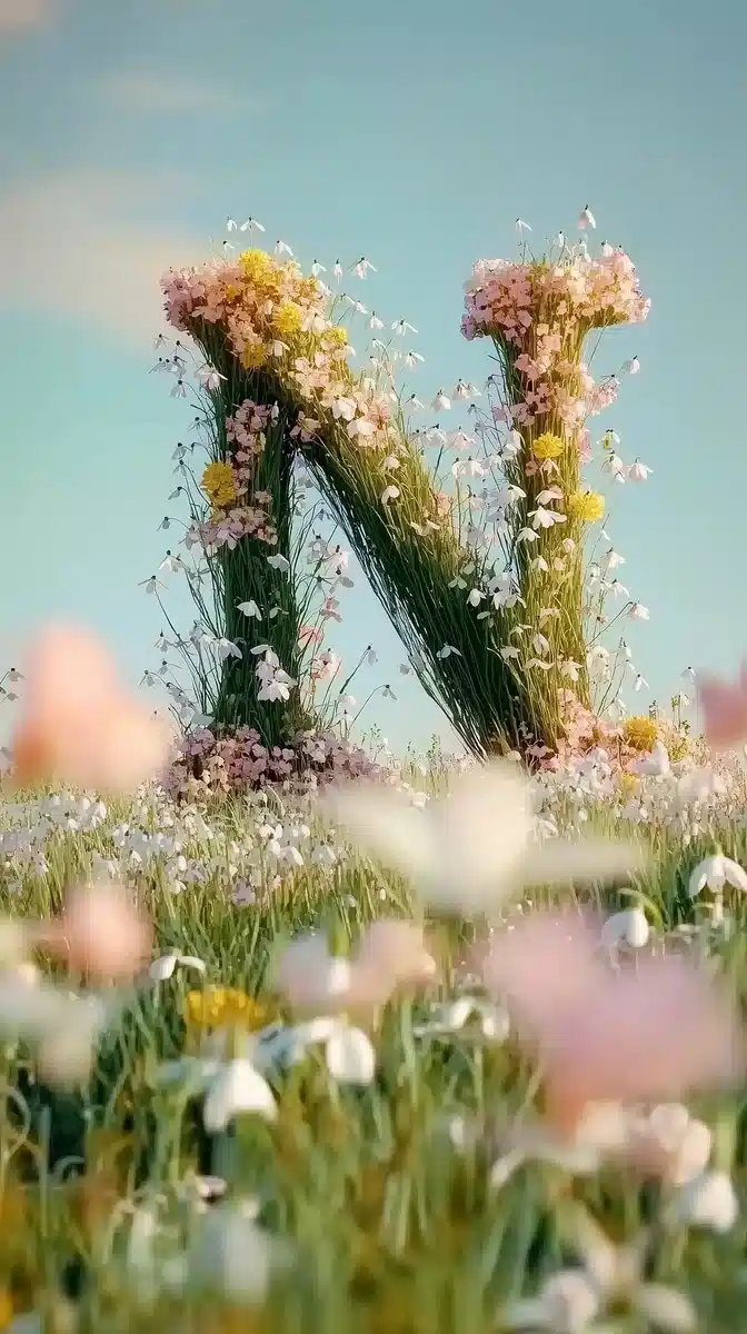 Grass Letters N and L Midjourney提示词