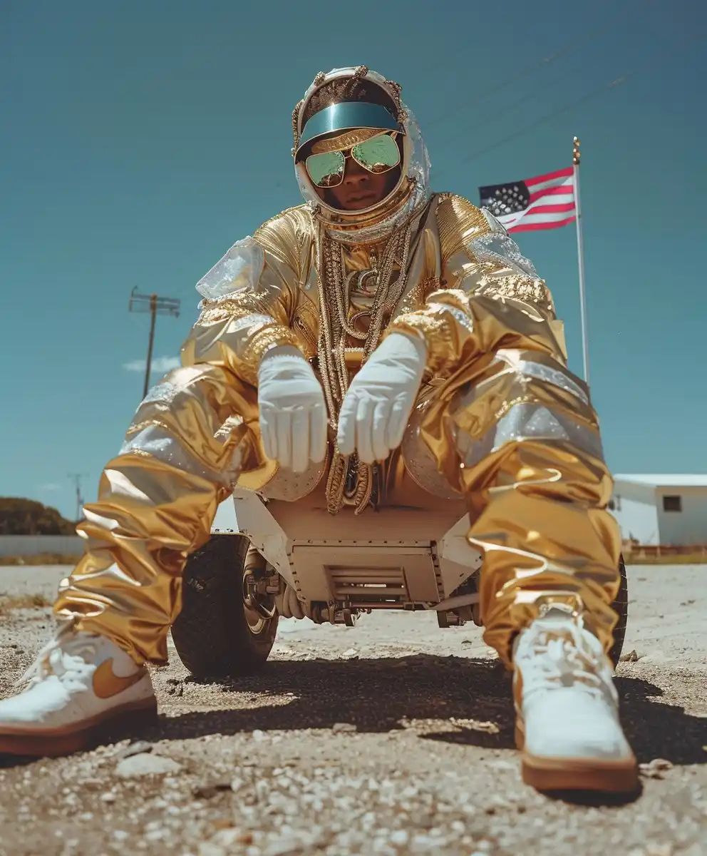 Moon Rover Astronaut Editorial Midjourney提示词