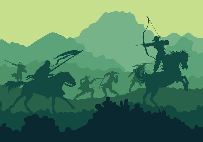 骑兵矢量背景